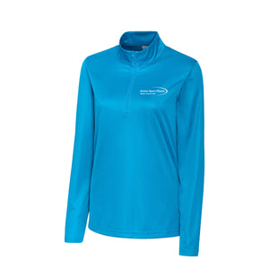 Manche longue 1/4 zip bleu océan  - Action Sport Physio