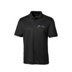 Polo Noir logo au coeur blanc & bleu - P2L
