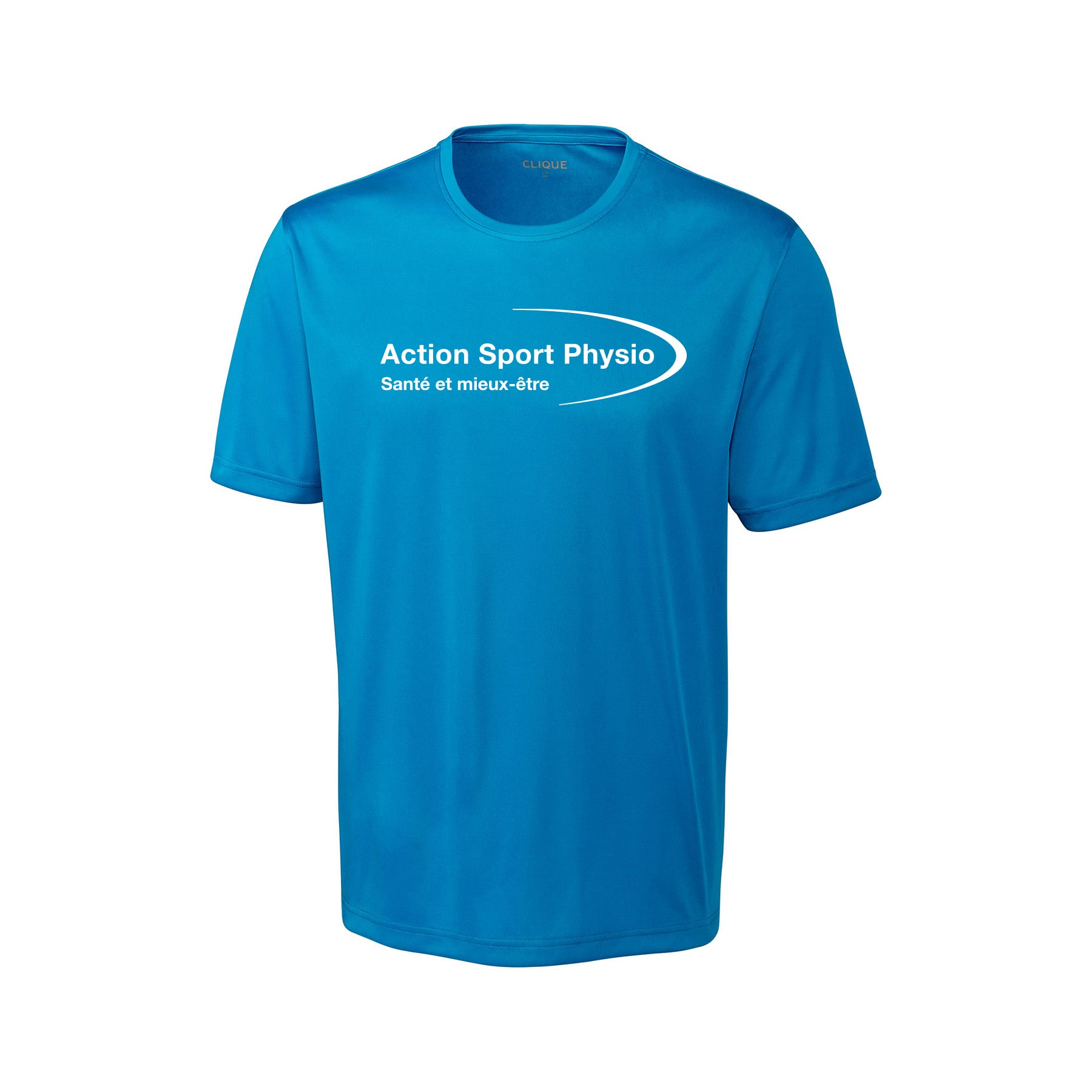 T-shirt athlétique bleu océan - Action Sport Physio