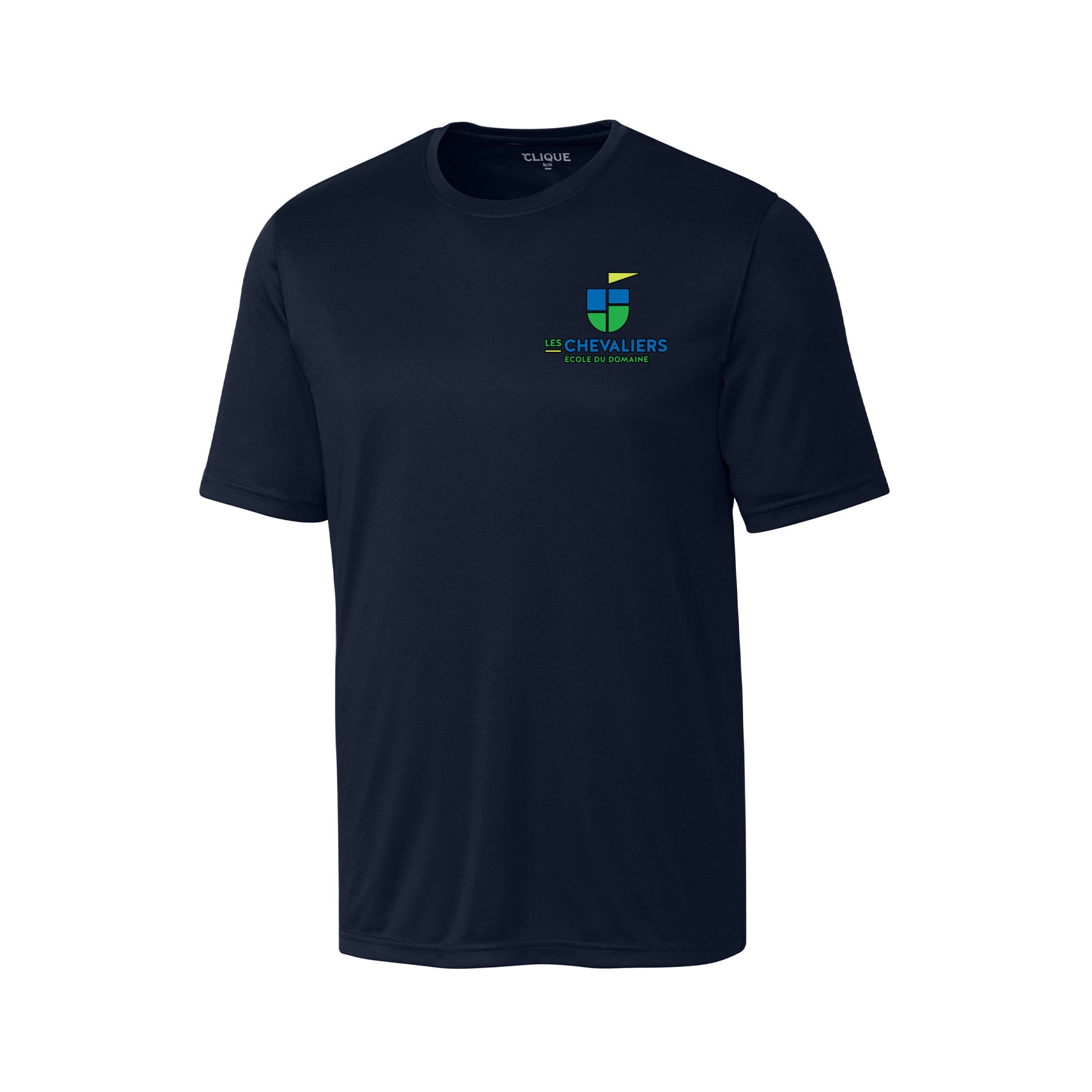 T-shirt  technique marine - logo coeur - École du Domaine