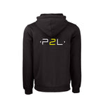 Kangourou Noir logo blanc & jaune au coeur & dos - P2L