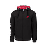 Veste molleton noir capuchon imprimé - TAG