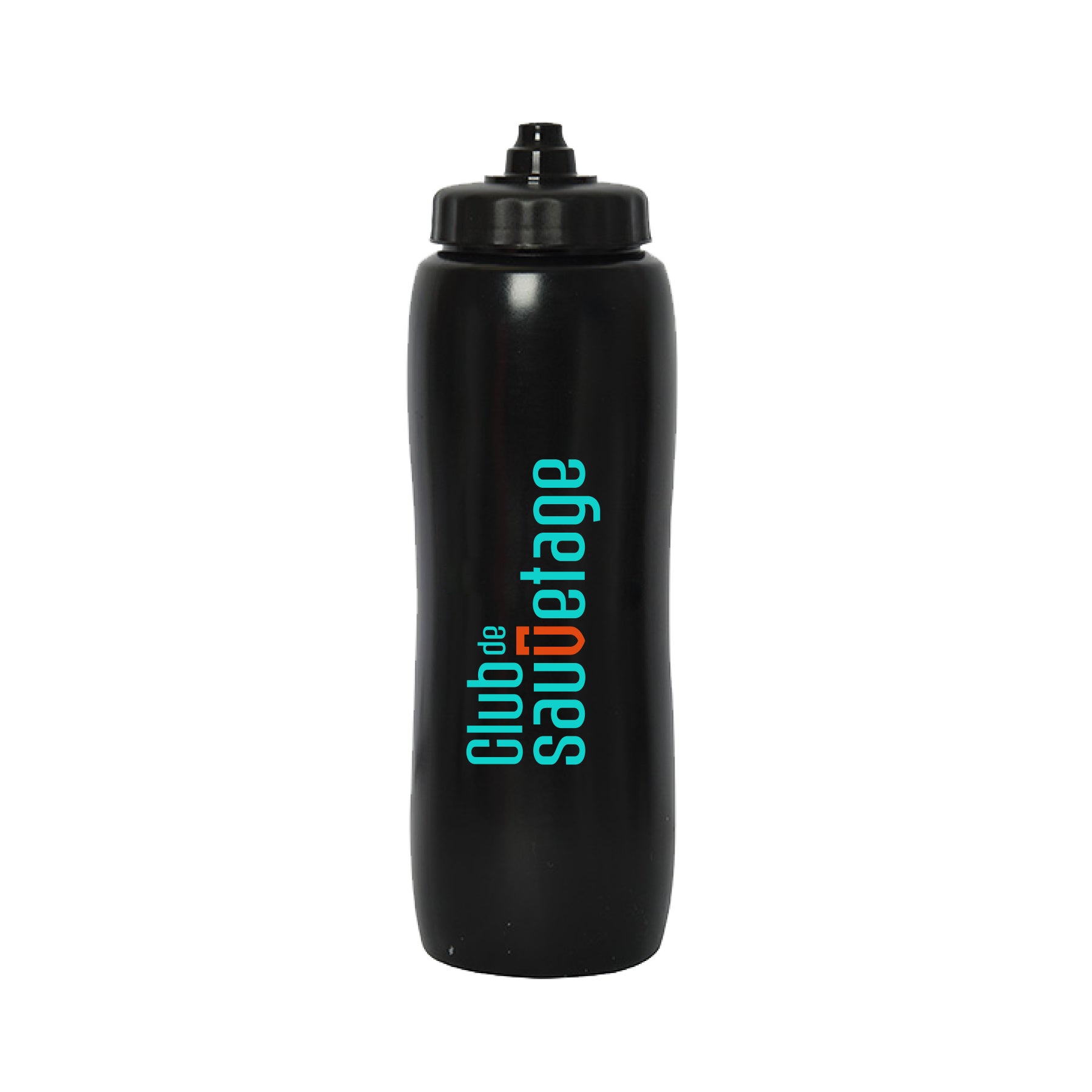 Bouteille 33 oz à presser noir - Sauvetage Mont-Tremblant
