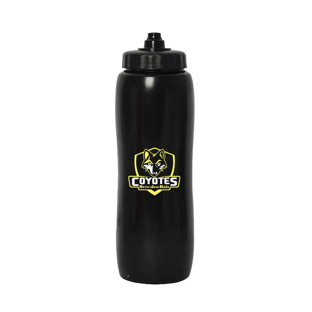 Bouteille 33 oz à presser noir -  Logo Coyotes - École L'Orée-des-Bois
