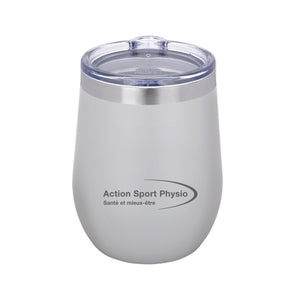 Verre argent de 15 oz avec couvercle clair  - Action Sport Physio