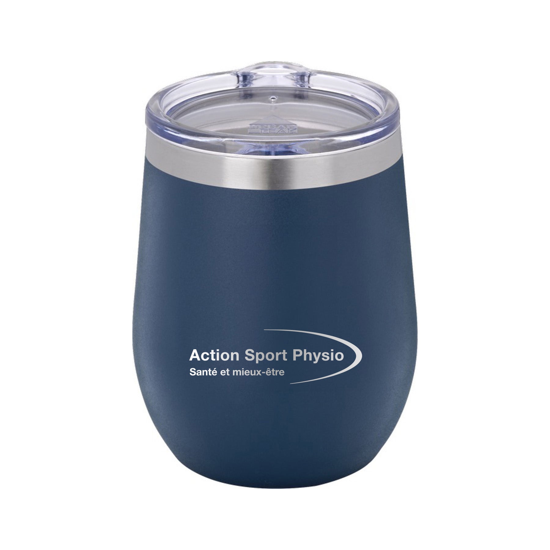 Verre bleu de 15 oz avec couvercle clair  - Action Sport Physio