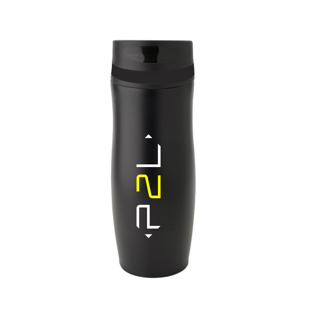 Bouteille 14 oz logo blanc & jaune - P2L
