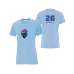 T-shirt coton Bleu pâle  - Griffes de glaces