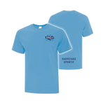 T-shirt coton bleu aqua - Damoclès