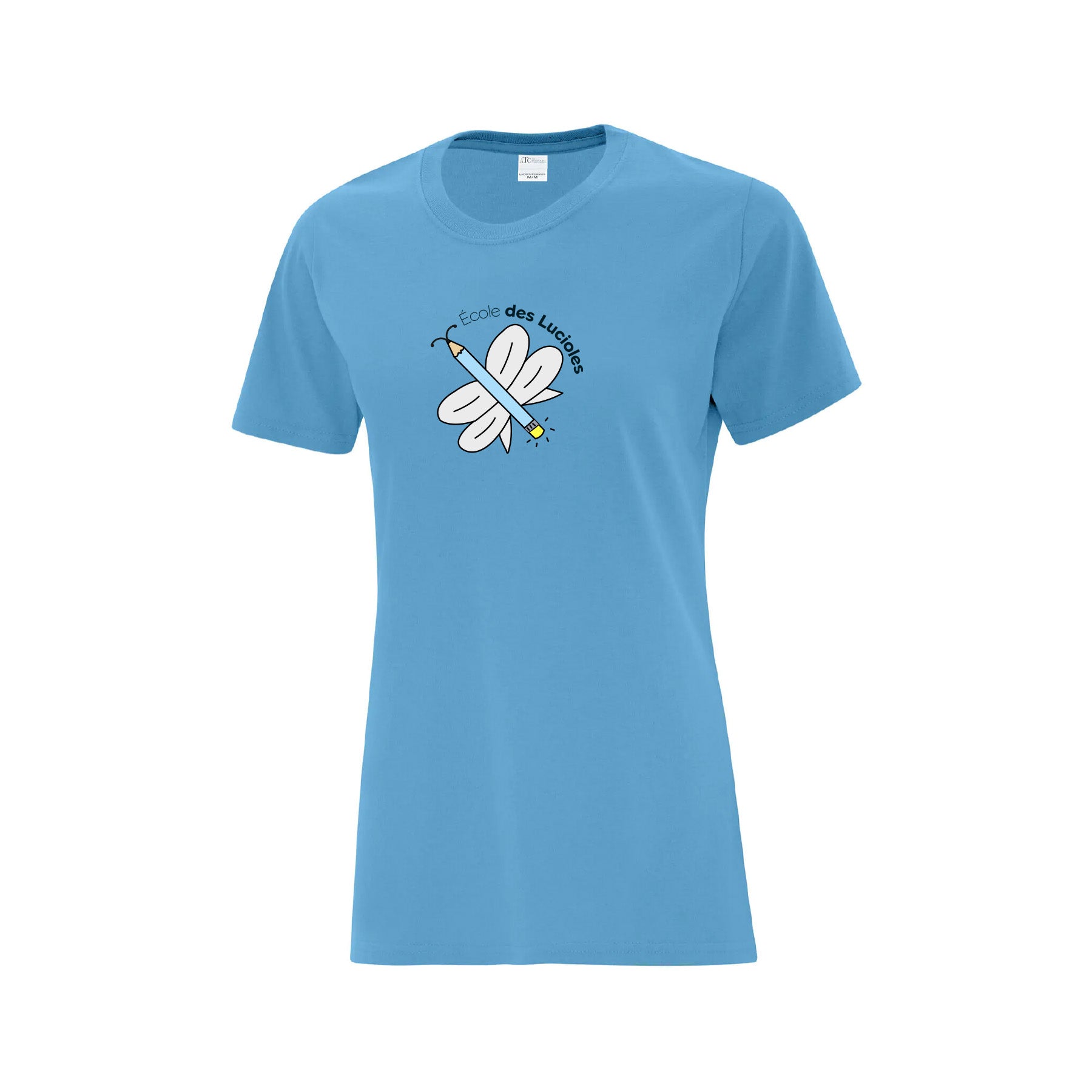 T-shirt bleu aquatique - École des Lucioles