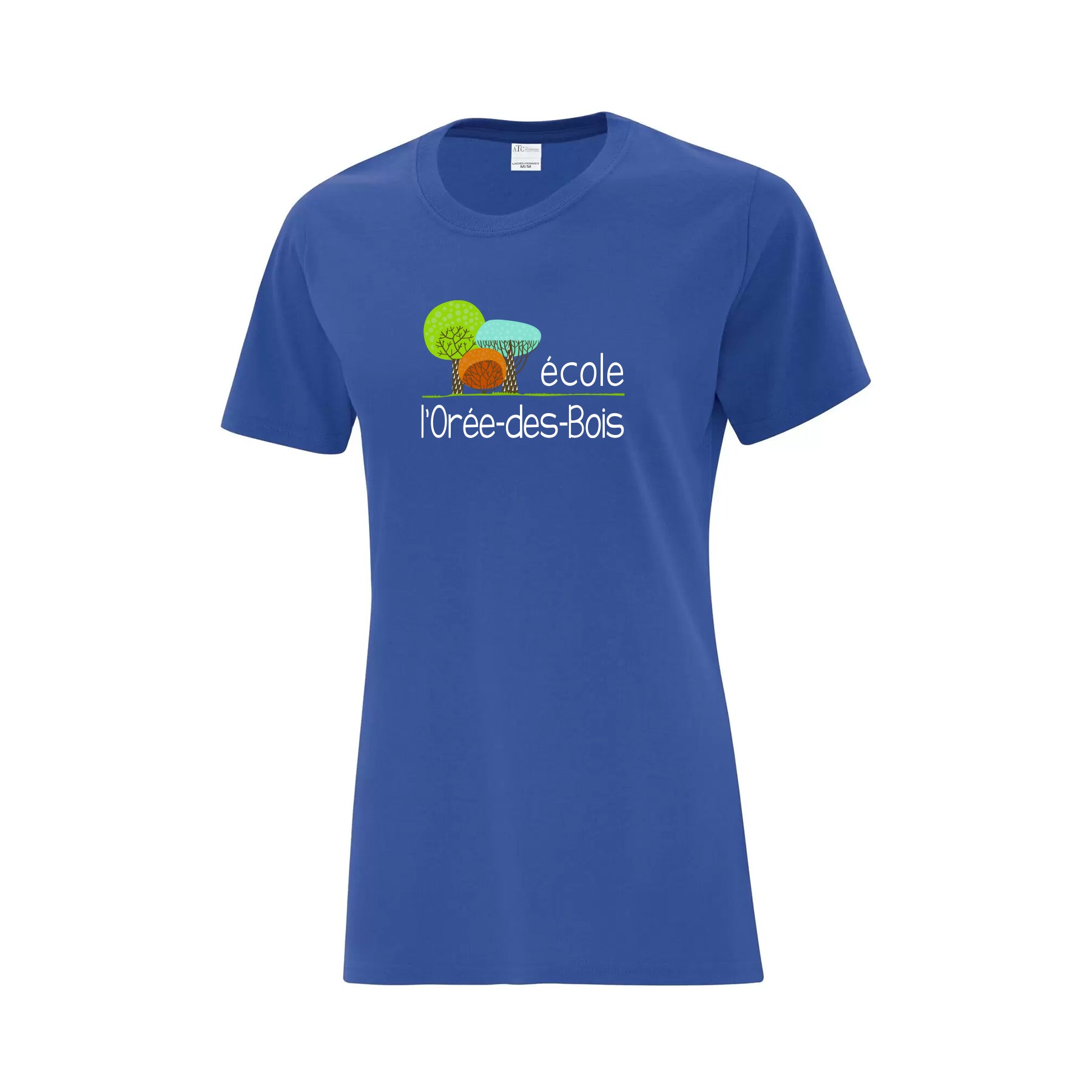 T-shirt de coton royal - logo école - École L'Orée-des-Bois