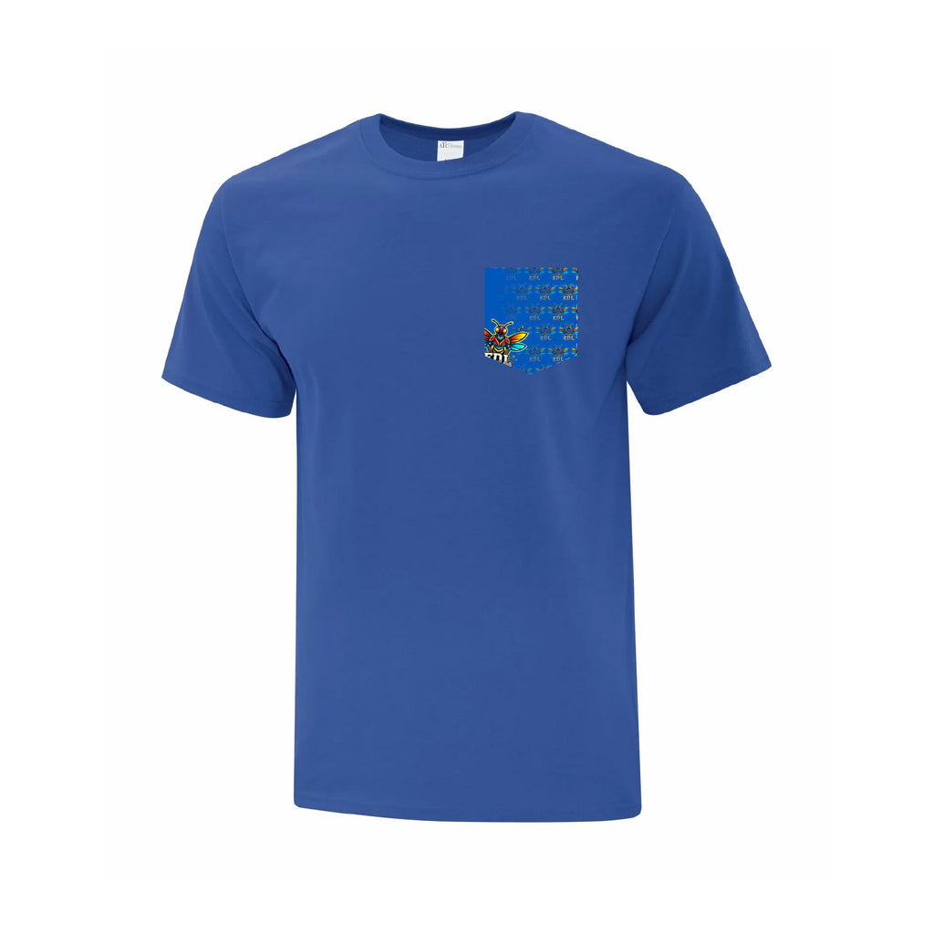 T-shirt royal à poche bleue - Sport - École des Lucioles
