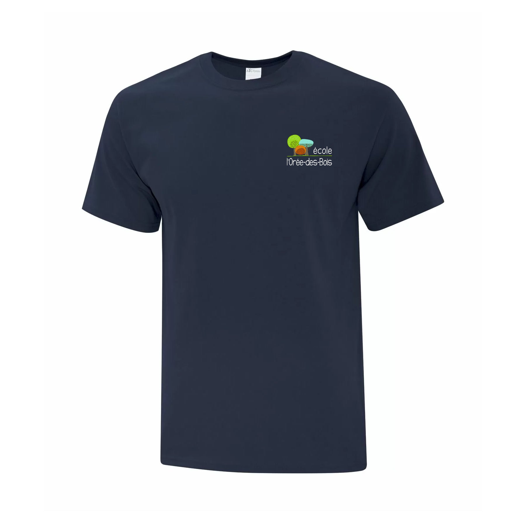 T-shirt de coton marine - Logo École - École L'Orée-des-Bois