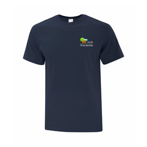 T-shirt de coton marine - Logo École - École L'Orée-des-Bois