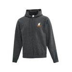 Veste en molleton gris foncé chiné - Grondines