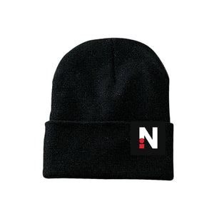 Tuque avec rebord noir étiquette cousu - Nordiques