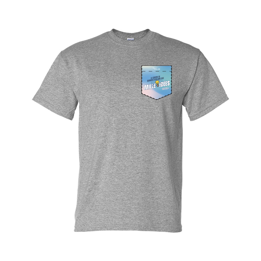 T-Shirt Gris avec poche coloré - CSSMI