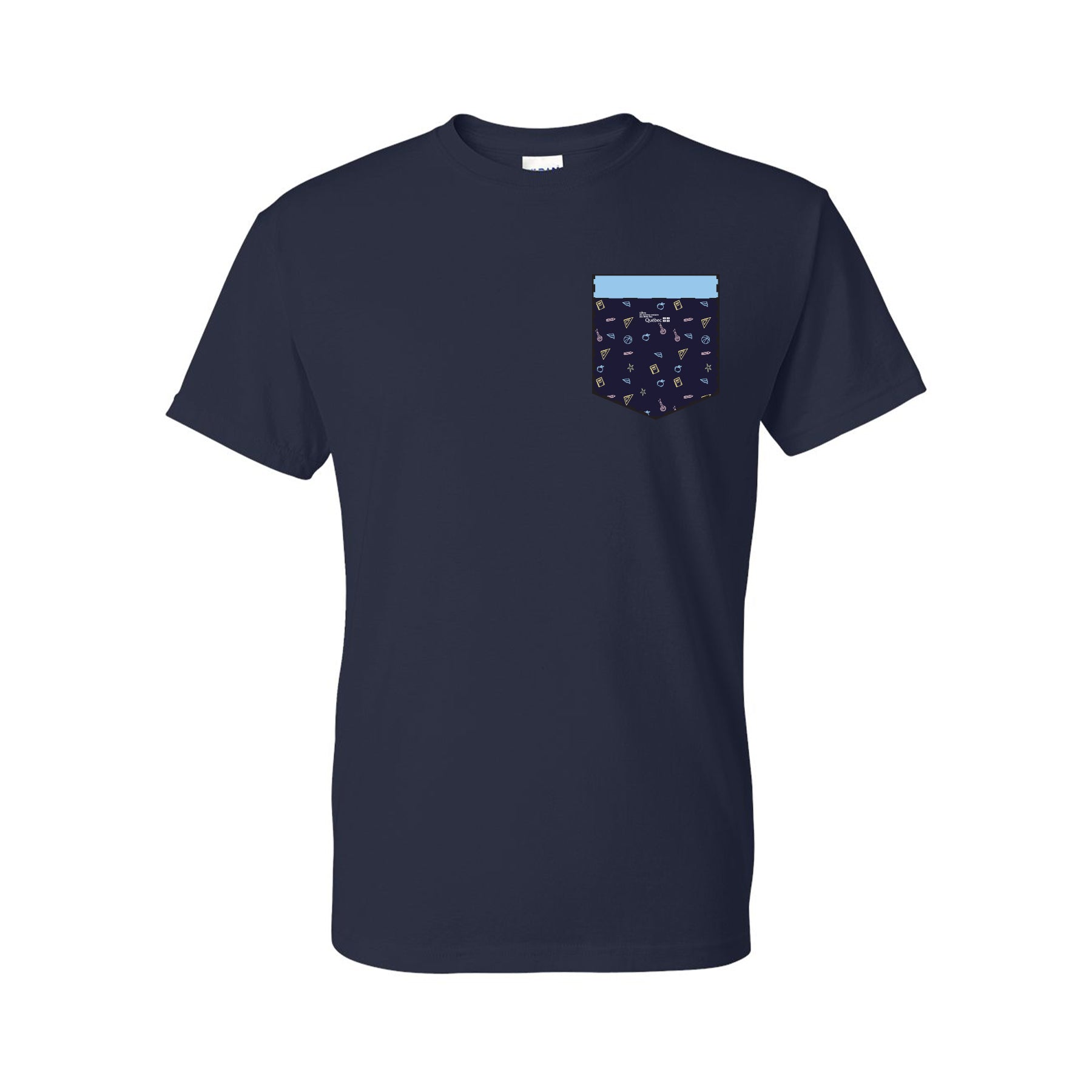 T-Shirt Marine avec poche marine & bleu - CSSMI