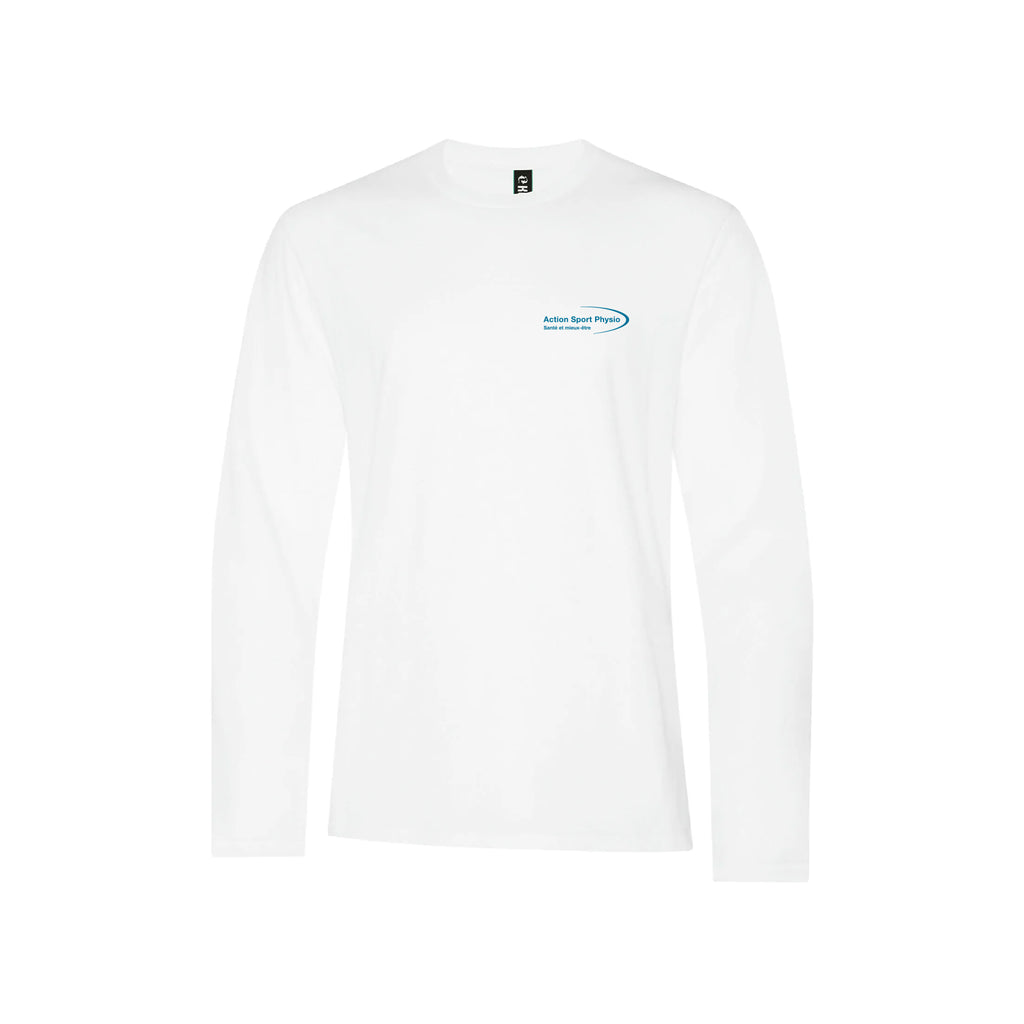 Manche longue coton doux blanc - Action Sport Physio