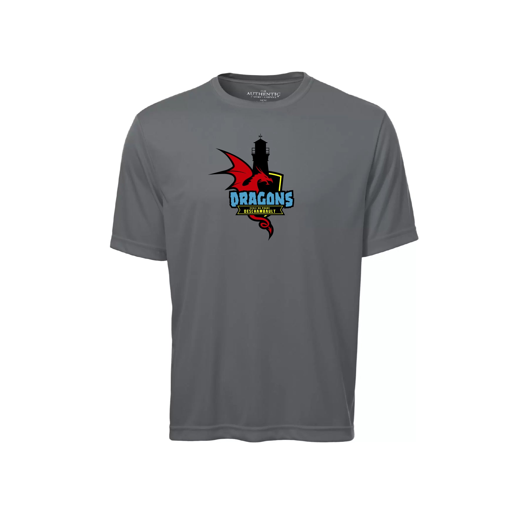 T-Shirt technique gris charbon - Du Phare