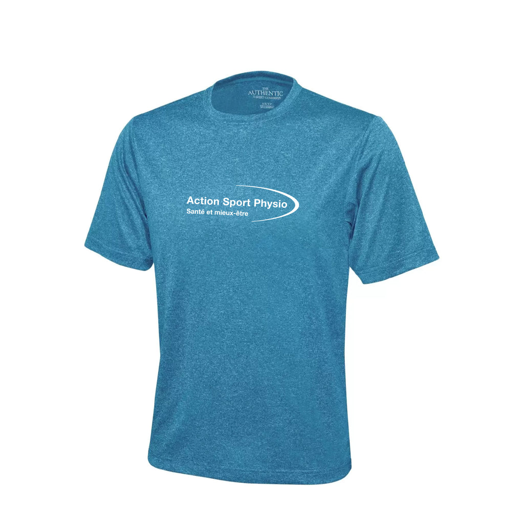 T-shirt athlétique bleu eau chiné - Action Sport Physio