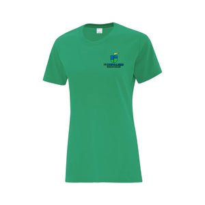 T-shirt de coton vert kelly - logo coeur - École du Domaine