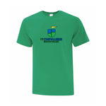 T-shirt de coton vert kelly - logo devant - École du Domaine