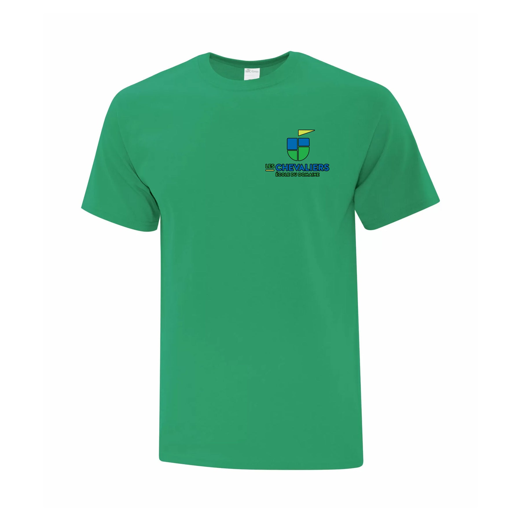 T-shirt de coton vert kelly - logo coeur - École du Domaine