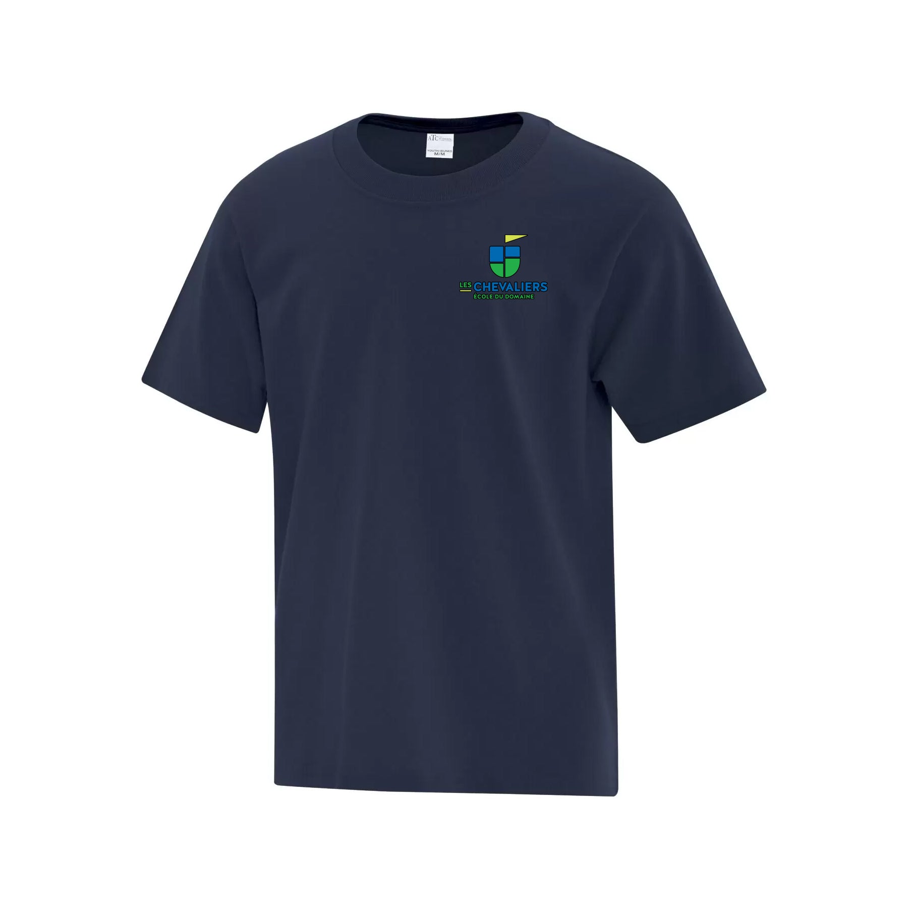 T-shirt de coton marine - logo coeur - École du Domaine