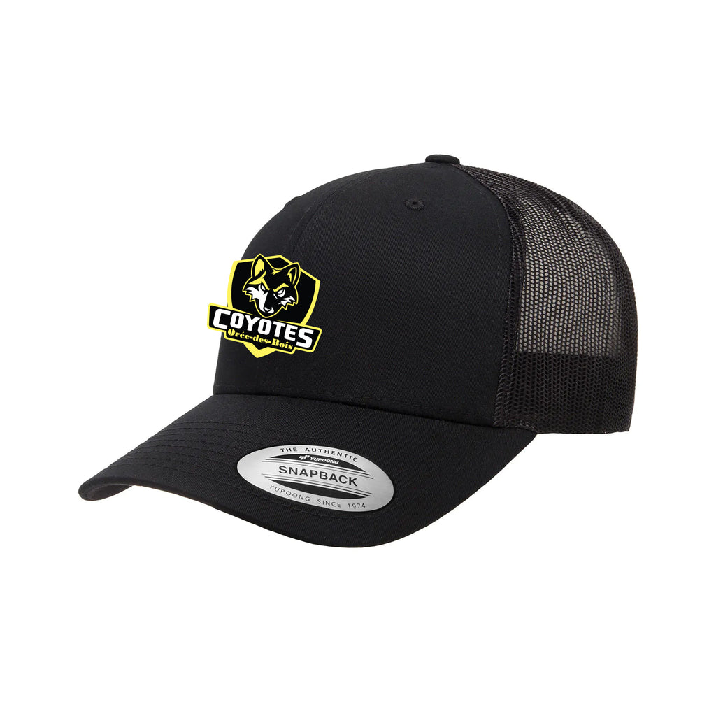 Casquette noir avec filet - Logo Coyotes - École L'Orée-des-bois