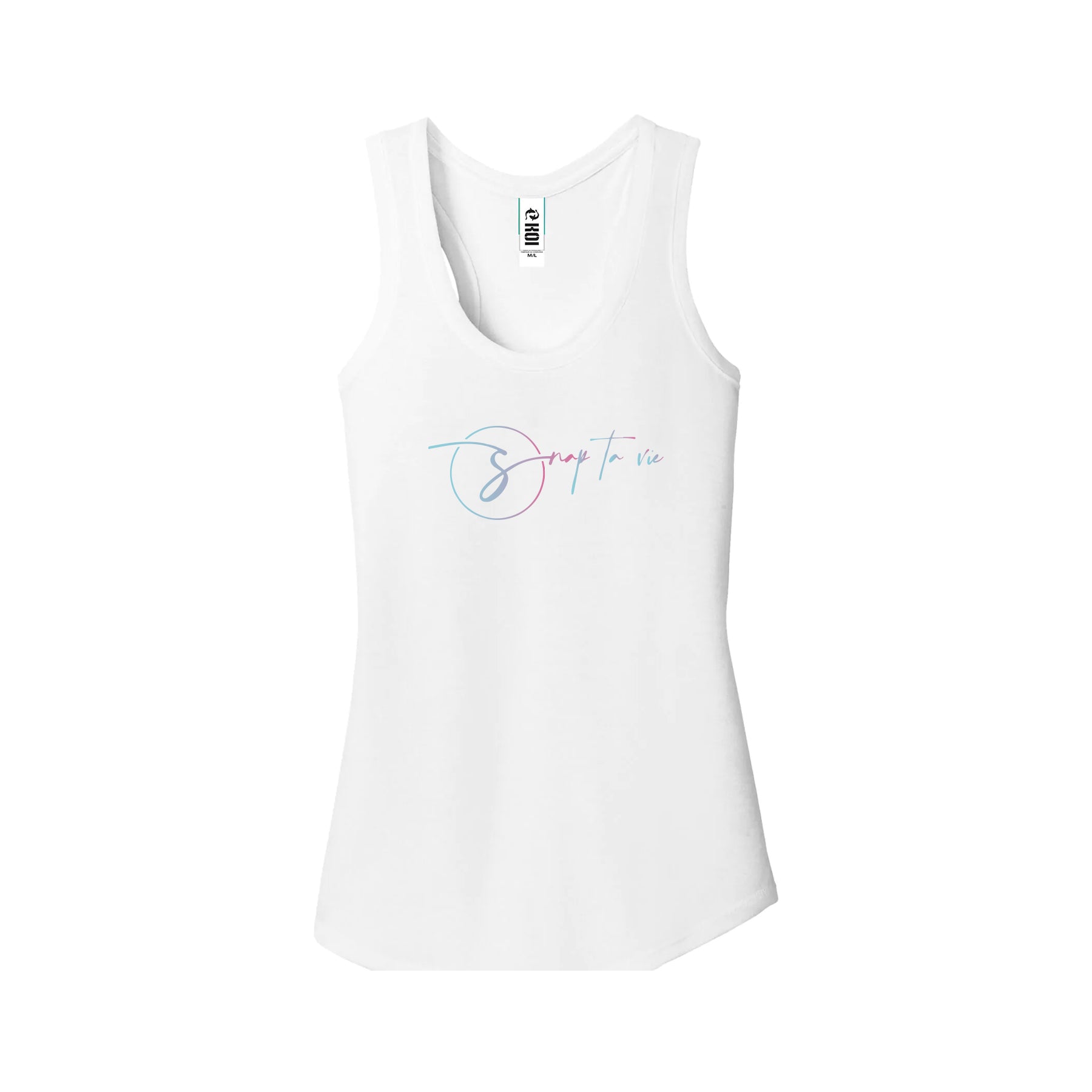 Camisole femme blanche logo devant - Snap Ta Vie