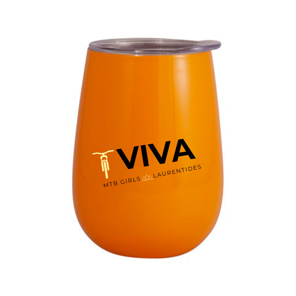 Verre isotherme Orange - Gravel - Les Poules qui Roulent