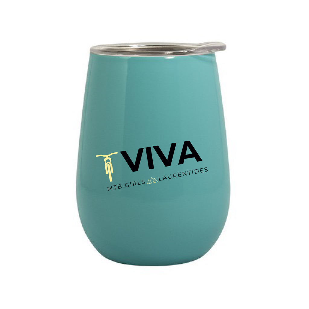Verre isotherme Turquoise - VIVA - Les Poules qui Roulent