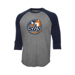 Chandail manche 3/4 Gris/Marine - Logo sport - École primaire SGS