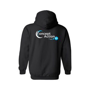 Kangourou Noir - Logo au cœur & dos - Concept Action 50+