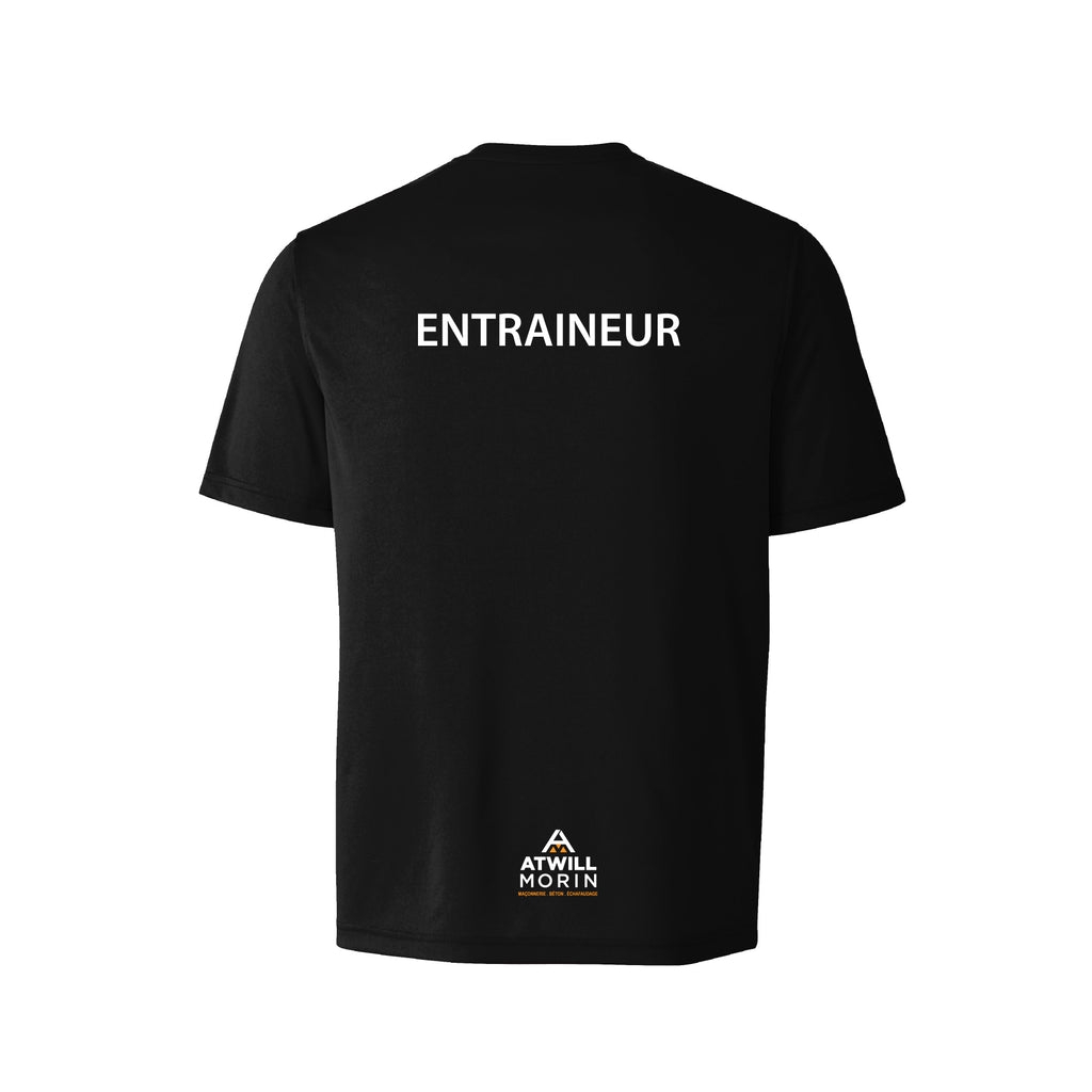 T-Shirt technique noir Entraîneur survêtement - Viagym