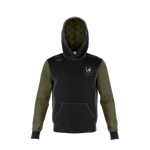 Hoodie Confortable Noir & Kaki - Route - La Meute