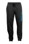 Pantalon jogging noir visuel bleu- Arobas