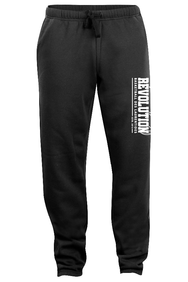 Pantalon jogging Noir - logo blanc  - Club de Basketball Révolution