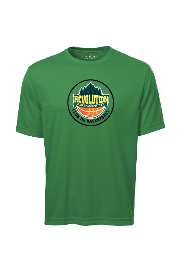 T-shirt classique Vert Kelly - Club de Basketball Révolution