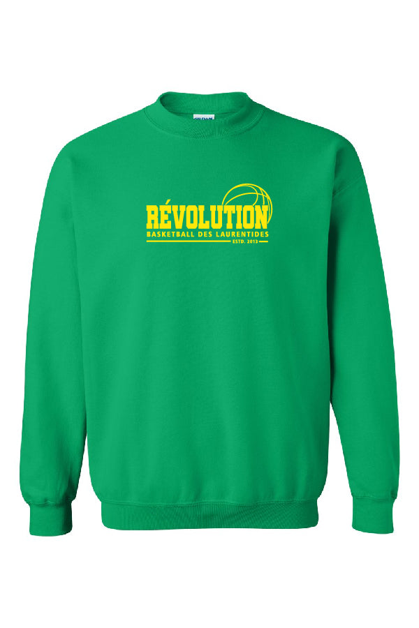 Crewneck Classique - Vert Kelly - Club de Basketball Révolution