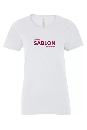 T-shirt blanc 100% coton - Centre sablon