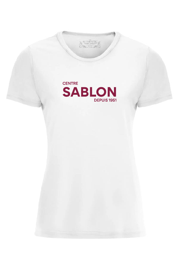 T-Shirt blanc tissu technique - Centre sablon