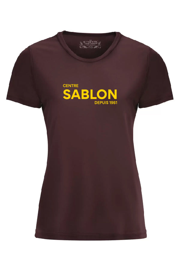 T-Shirt marron tissu technique - Centre sablon