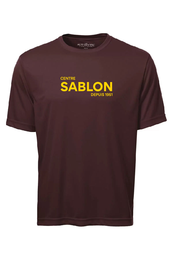 T-Shirt marron tissu technique - Centre sablon
