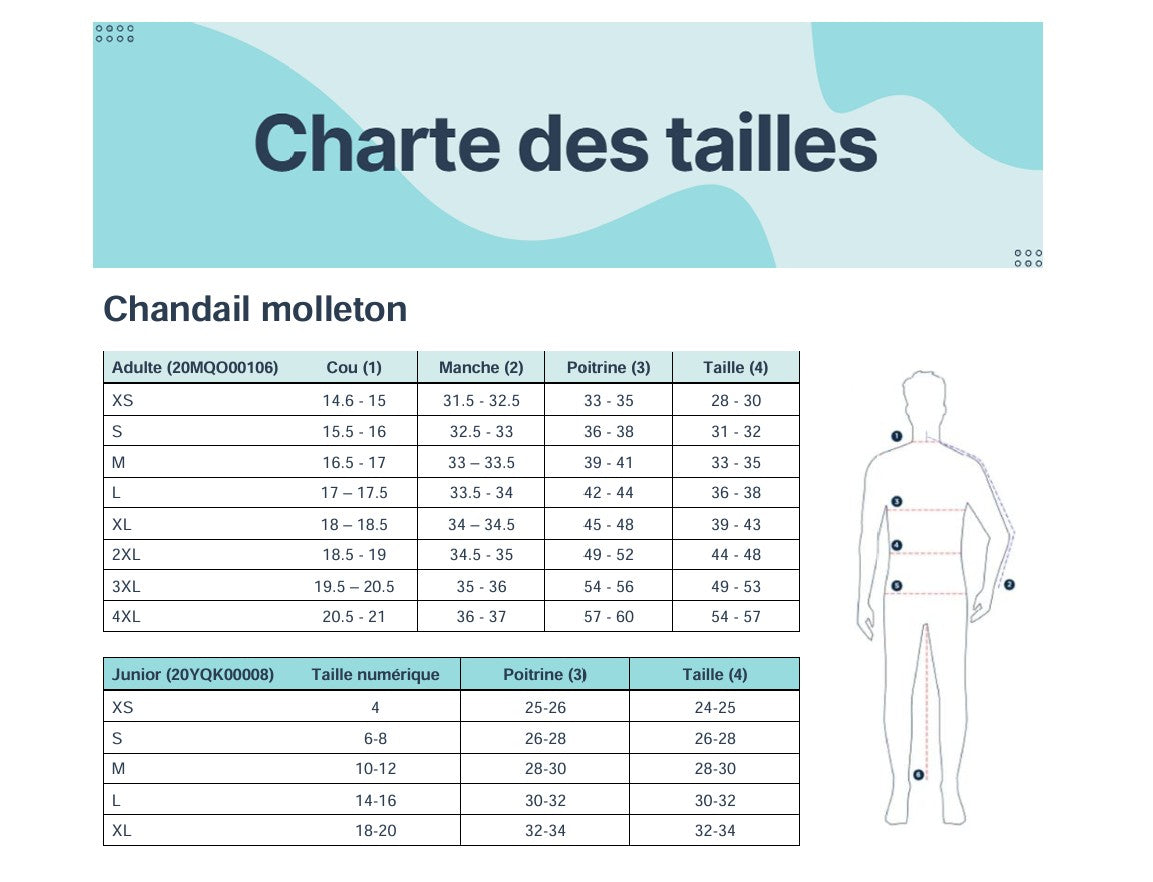 Chandail molleton - Collection corpo - CHU Sainte-Justine