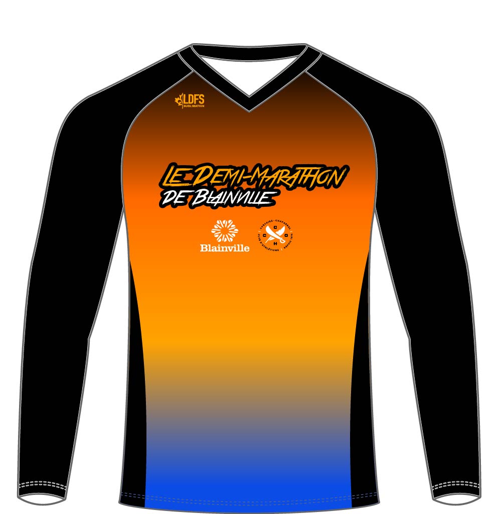 Chandail d'équipe manche longue - Demi-Marathon Blainville