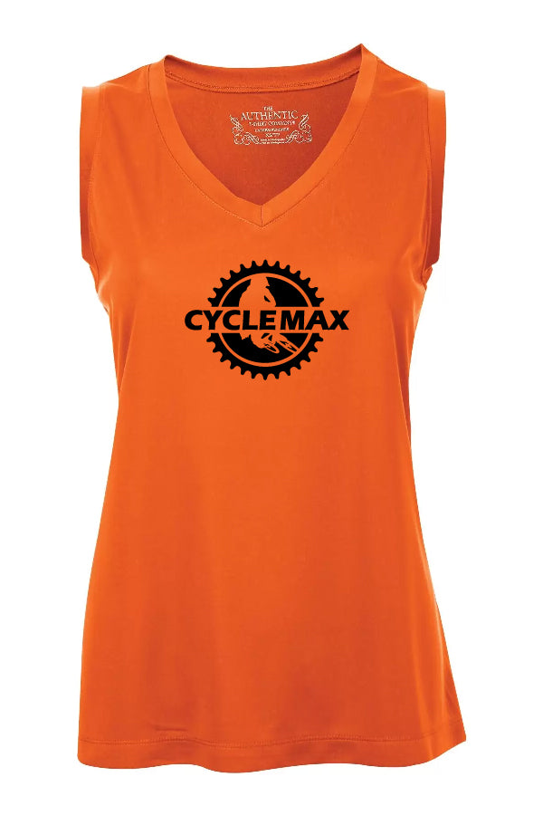 Chandail technique sans manche orange - Cycle Max