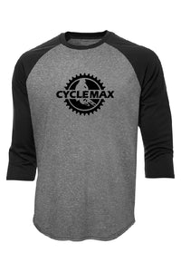 Chandail baseball gris manche noir - Cycle Max