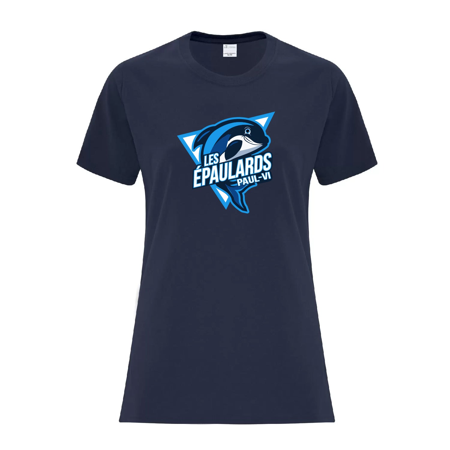 T-shirt marine de coton - Les Épaulards - École Paul-VI